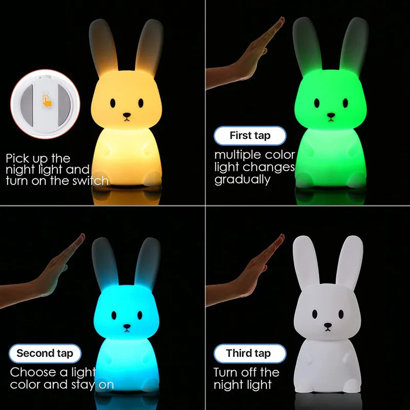 GlowBuddy™ LED Konijnenlamp - Het Perfecte Nachtlampje voor Kinderen