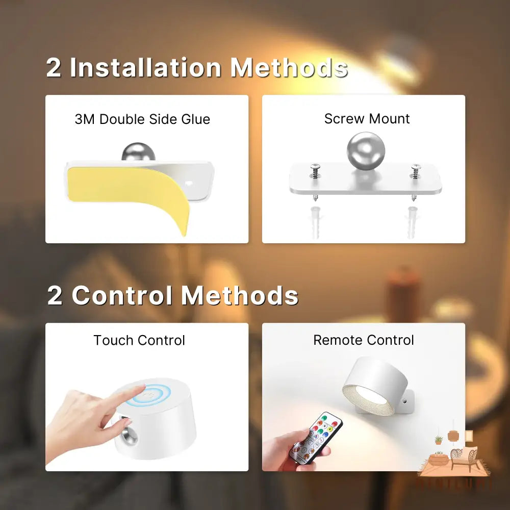 Lumolite Wandlampje - Modern Lichtontwerp Zonder Installatiestress Decoratieve Verlichting