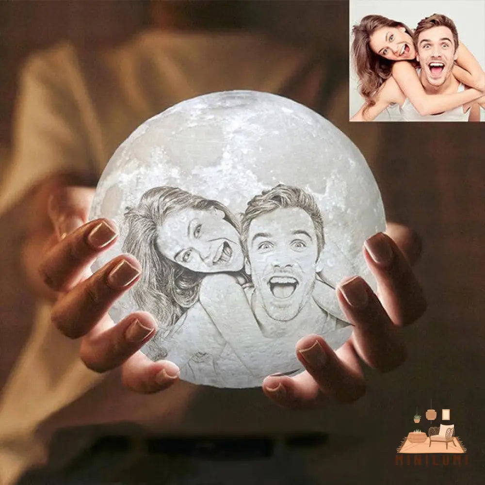 Persoonlijke 3D Geprinte Maanlamp - Uniek En Op Maat Gemaakt Decoratieve Verlichting