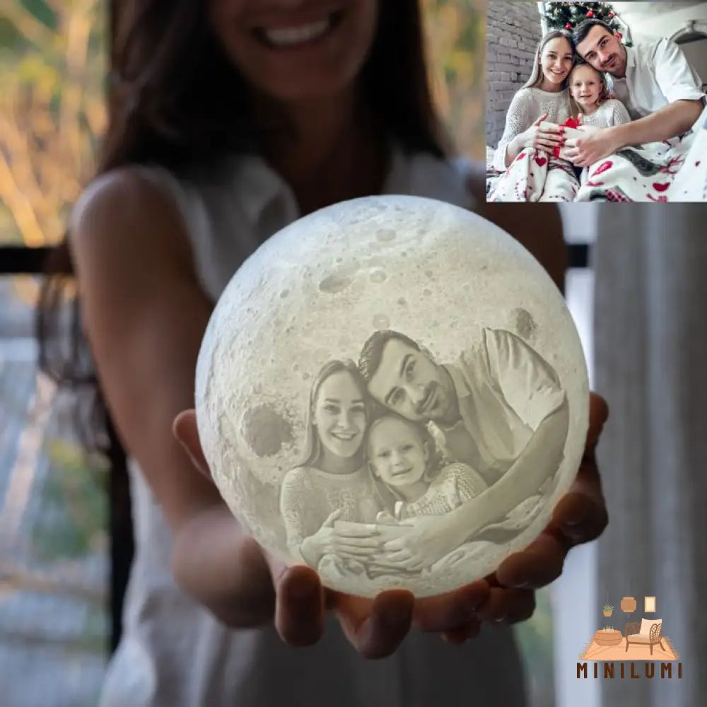Persoonlijke 3D Geprinte Maanlamp - Uniek En Op Maat Gemaakt Decoratieve Verlichting