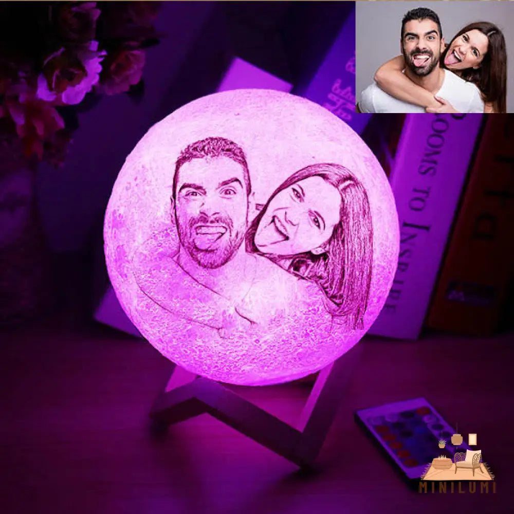 Persoonlijke 3D Geprinte Maanlamp - Uniek En Op Maat Gemaakt Decoratieve Verlichting